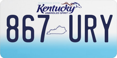 KY license plate 867URY