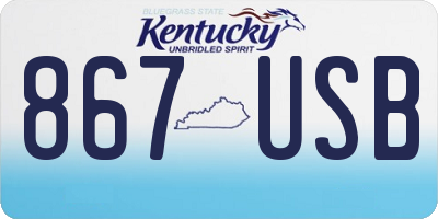 KY license plate 867USB