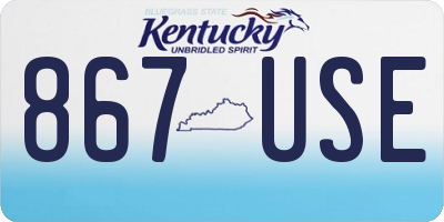 KY license plate 867USE