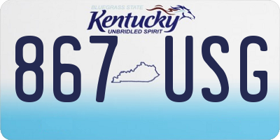 KY license plate 867USG
