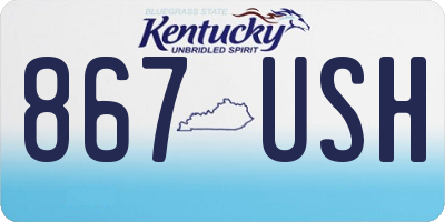 KY license plate 867USH