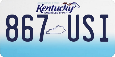 KY license plate 867USI