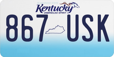 KY license plate 867USK