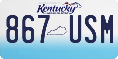 KY license plate 867USM