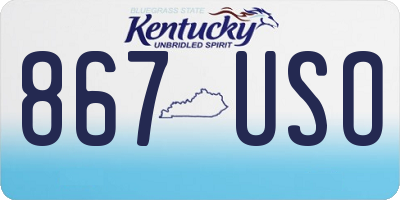 KY license plate 867USO
