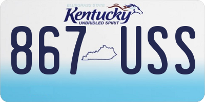 KY license plate 867USS