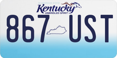 KY license plate 867UST