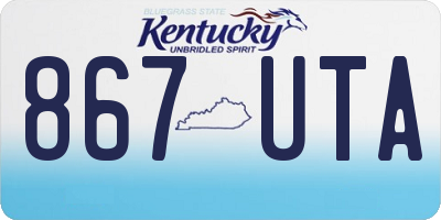 KY license plate 867UTA