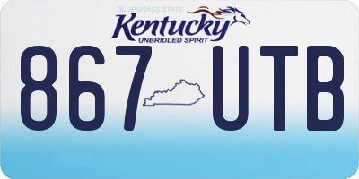 KY license plate 867UTB