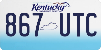 KY license plate 867UTC