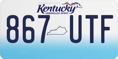 KY license plate 867UTF