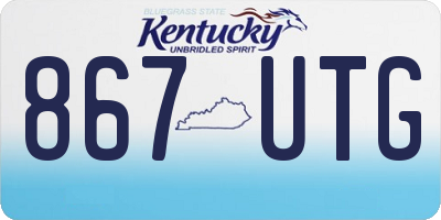 KY license plate 867UTG