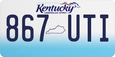 KY license plate 867UTI