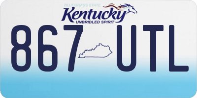 KY license plate 867UTL