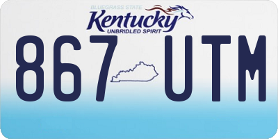 KY license plate 867UTM