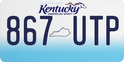 KY license plate 867UTP
