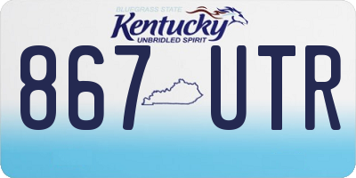 KY license plate 867UTR