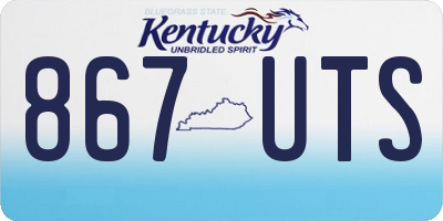 KY license plate 867UTS