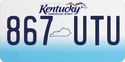 KY license plate 867UTU