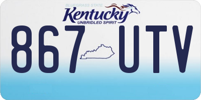 KY license plate 867UTV