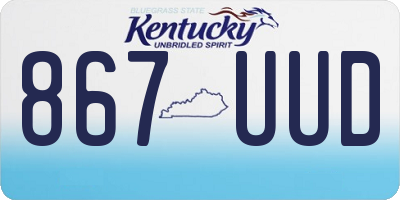 KY license plate 867UUD