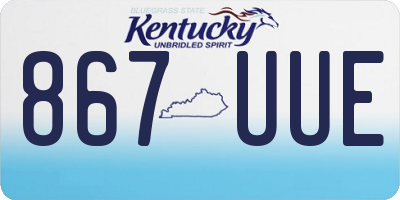 KY license plate 867UUE