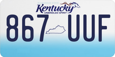KY license plate 867UUF