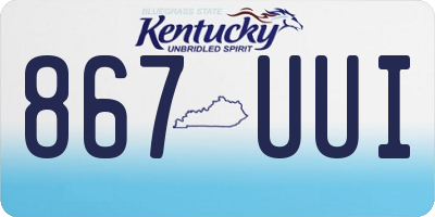 KY license plate 867UUI