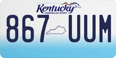 KY license plate 867UUM