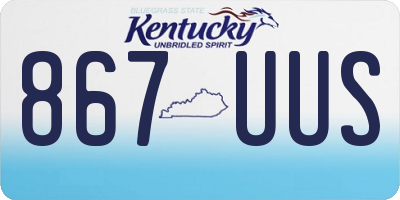 KY license plate 867UUS
