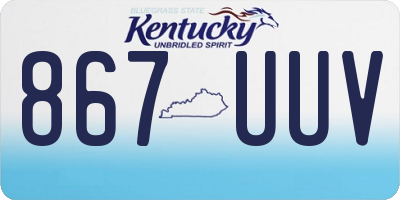 KY license plate 867UUV