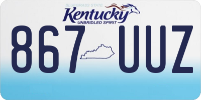 KY license plate 867UUZ