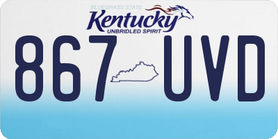 KY license plate 867UVD