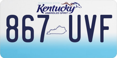KY license plate 867UVF