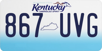 KY license plate 867UVG