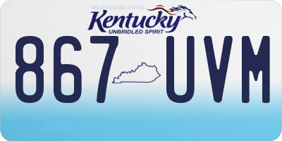 KY license plate 867UVM