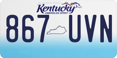 KY license plate 867UVN