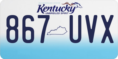 KY license plate 867UVX