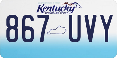 KY license plate 867UVY