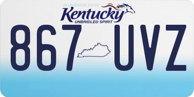 KY license plate 867UVZ