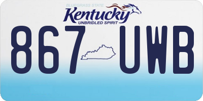 KY license plate 867UWB