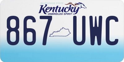 KY license plate 867UWC