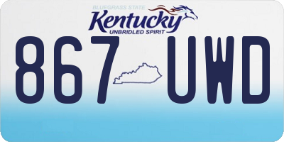 KY license plate 867UWD