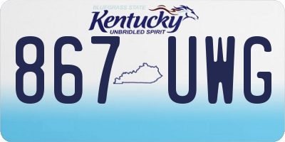 KY license plate 867UWG
