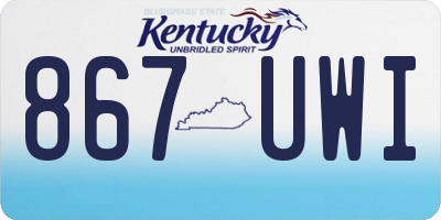 KY license plate 867UWI