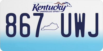 KY license plate 867UWJ