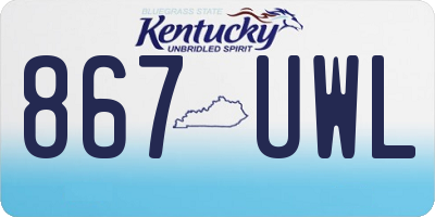 KY license plate 867UWL