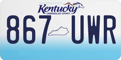 KY license plate 867UWR