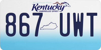 KY license plate 867UWT