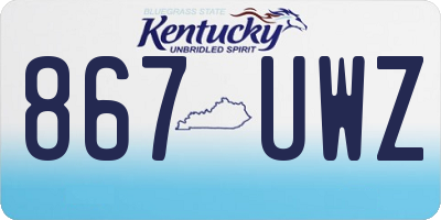 KY license plate 867UWZ